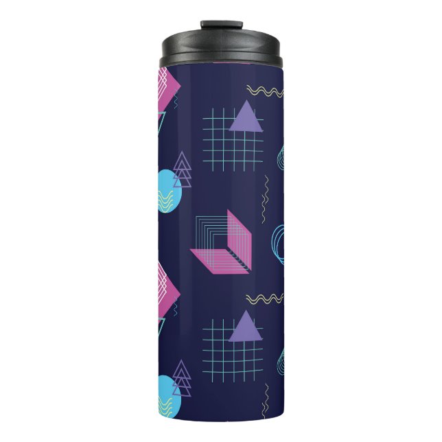 Abstract geometric pattern, line shapes. thermal tumbler (Front)