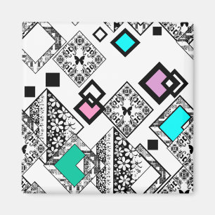 Abstract geometric pattern magnet