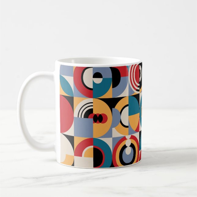 Abstract geometric pattern. Memphis style print de Coffee Mug (Left)