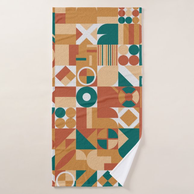Abstract geometric pattern. Multicolor Figures. Te Bath Towel (Bath Towel)