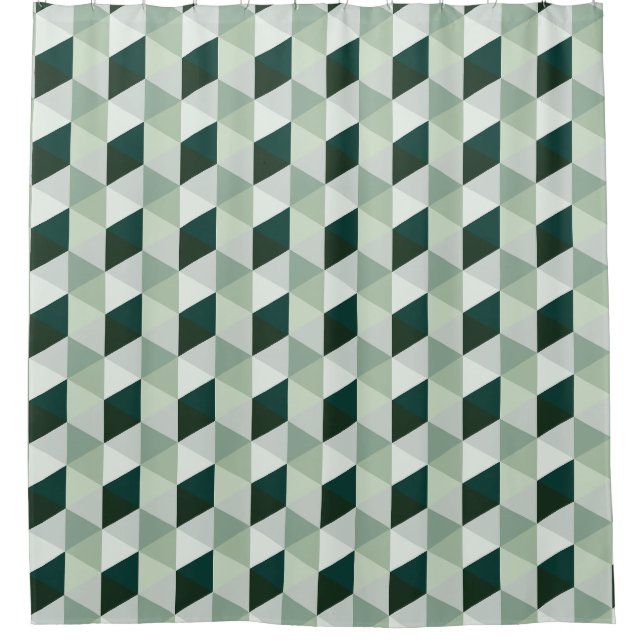 Abstract Geometric Pattern - No. 01 Shower Curtain (Front)
