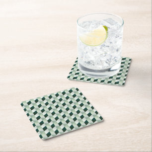 Abstract Geometric Pattern - No. 01 Square Paper Coaster