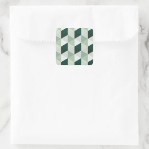 Abstract Geometric Pattern - No. 01 Square Sticker