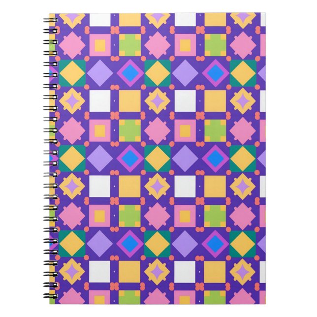 Abstract Geometric Pattern Notebook (Front)