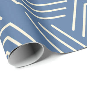 Abstract geometric pattern of white zigzag lines wrapping paper