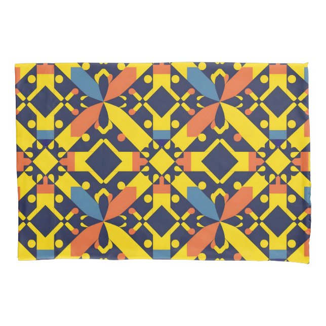 Abstract Geometric Pattern Pillowcase (Front)