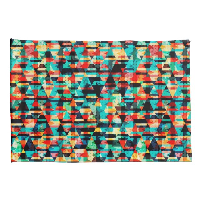 Abstract geometric pattern pillowcase (Back-Right)