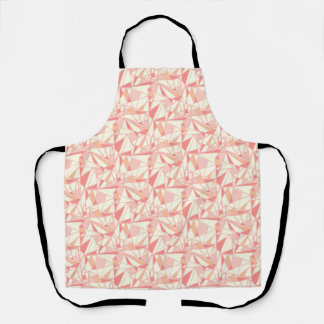 Abstract geometric pattern pink beige apron
