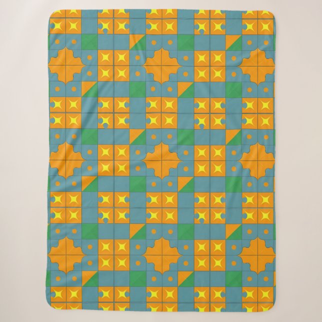 Abstract Geometric Pattern Sherpa Blanket (Front)