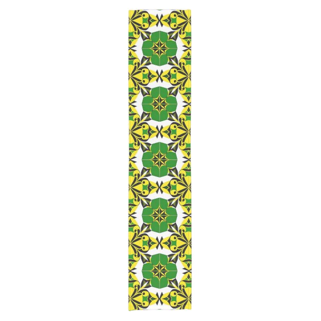 Abstract Geometric Pattern Short Table Runner (Front)
