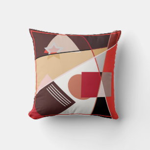 Abstract geometric pattern, silk scarf shawl desi cushion