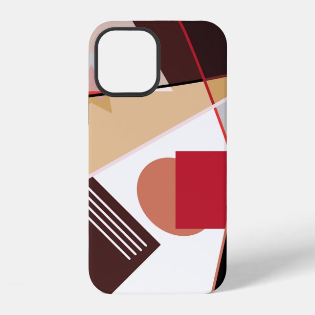 Abstract geometric pattern,  silk scarf shawl desi iPhone case (Back)