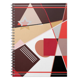 Abstract geometric pattern, silk scarf shawl desi notebook