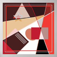 Abstract geometric pattern, silk scarf shawl desi