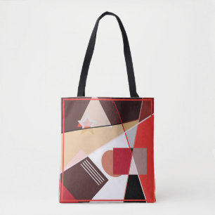 Abstract geometric pattern,  silk scarf shawl desi tote bag