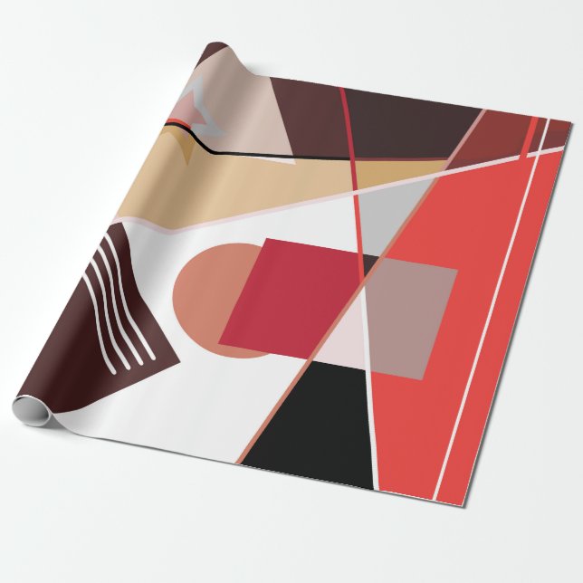 Abstract geometric pattern,  silk scarf shawl desi wrapping paper (Unrolled)