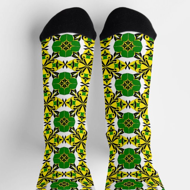 Abstract Geometric Pattern Socks (Top)