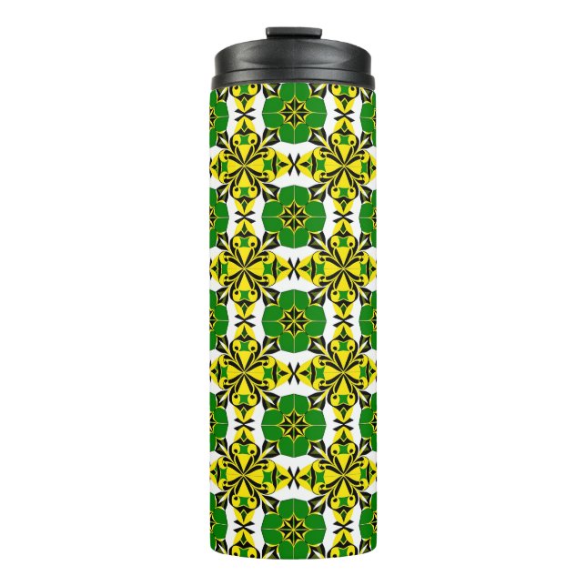 Abstract Geometric Pattern Thermal Tumbler (Front)