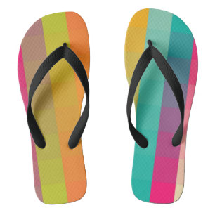 Abstract geometric pattern thongs
