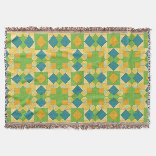 Abstract Geometric Pattern Throw Blanket (Front)