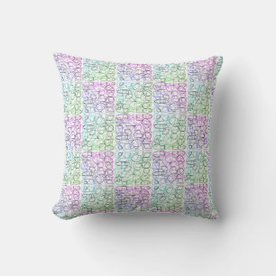 Abstract Geometric Pattern   Tiled and Filtered   Cushion