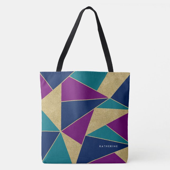 Abstract Geometric Pattern Tote Bag (Front)