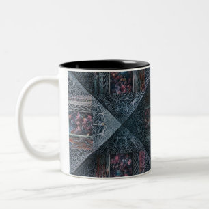 Abstract Geometric Pattern Two-Tone Mug – Modern