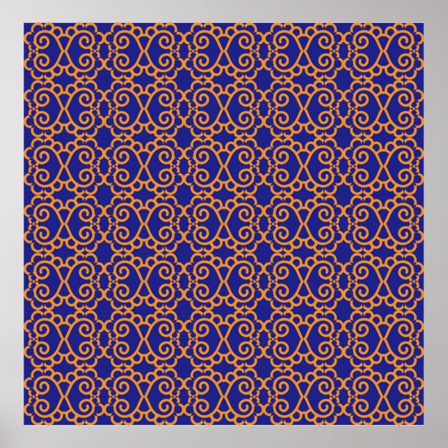 Abstract Geometric pattern vintage background. Tre Poster (Front)