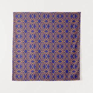 Abstract Geometric pattern vintage background. Tre Tapestry