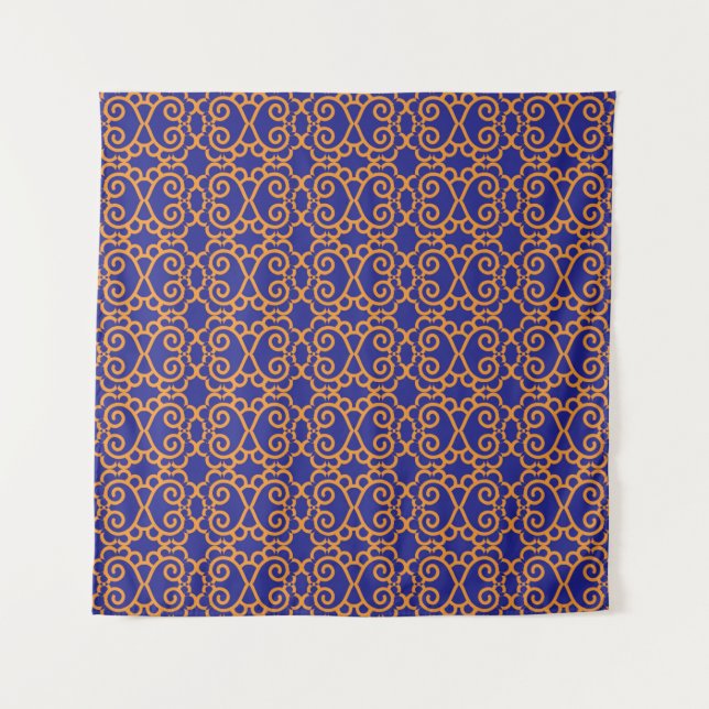 Abstract Geometric pattern vintage background. Tre Tapestry (Front)