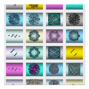 Abstract Geometric Pattern Wallart Design  Poster