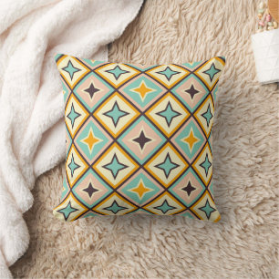Abstract geometric pattern with diamond shapes cushion