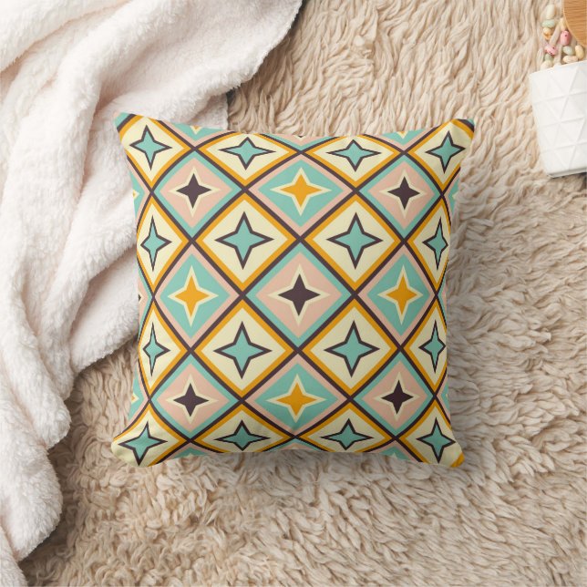 Abstract geometric pattern with diamond shapes cushion (Blanket)