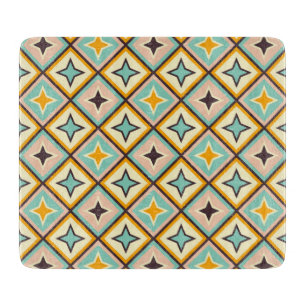 Abstract geometric pattern with diamond shapes cutting board