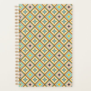 Abstract geometric pattern with diamond shapes planner