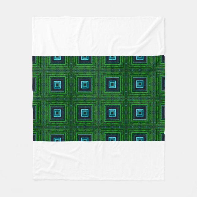 Abstract geometric pattern with kaleidoscope abstr fleece blanket (Front)