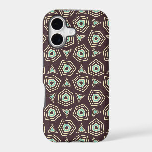 Abstract geometric pattern with layered pentagons