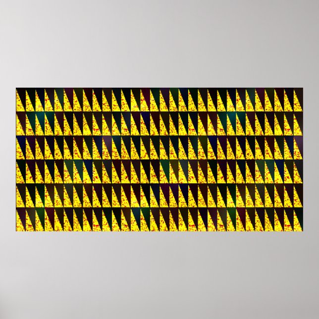 Abstract geometric pattern with triangles poster (Front)