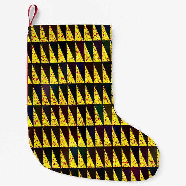 Abstract geometric pattern with triangles small christmas stocking (Front)