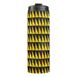 Abstract geometric pattern with triangles thermal tumbler