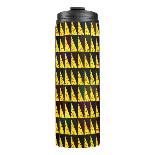 Abstract geometric pattern with triangles thermal tumbler (Front)
