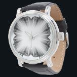 Abstract Geometric Petals Men's Wristwatch<br><div class="desc">Make a lasting impression with this "Geometric Petals" wristwatch. The dial features a captivating abstract floral burst, where sharp monochromatic lines form a sophisticated flower-like pattern. This timepiece is designed for the modern individual who values artistic detail and a bold, clean aesthetic. Whether for formal wear or daily use, its...</div>