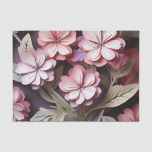 Abstract Geometric Phlox Flowers Tissue Paper