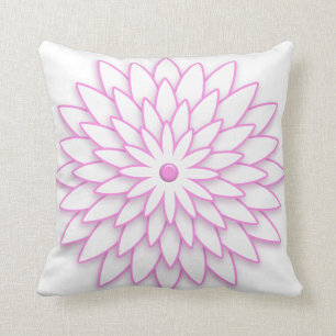 Abstract Geometric pink Flower. Cushion