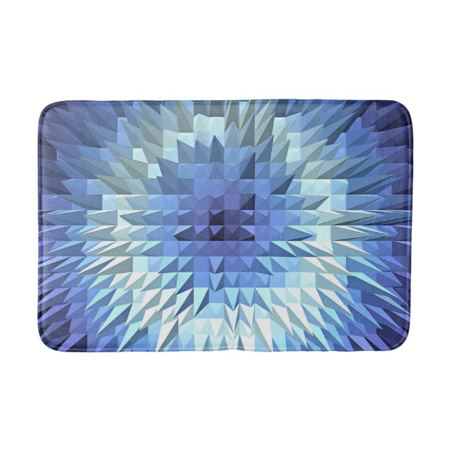 abstract geometric poligonal texture bath mat (Front)