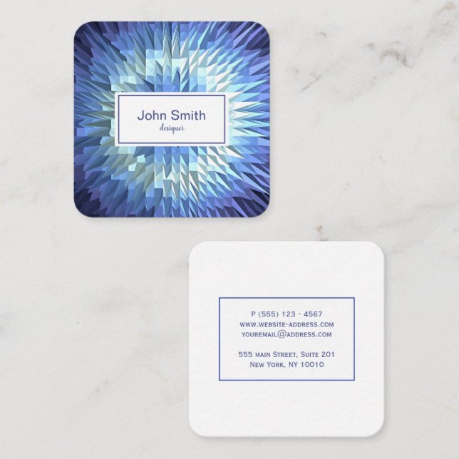 abstract geometric poligonal texture business card (Front/Back)