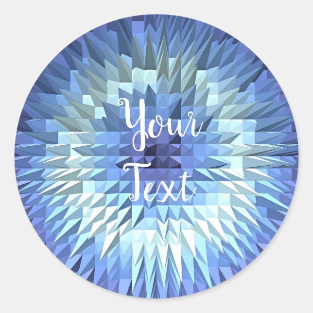 abstract geometric poligonal texture classic round sticker (Front)