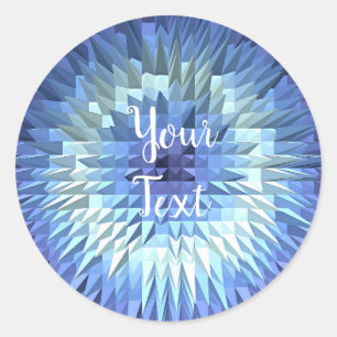abstract geometric poligonal texture classic round sticker