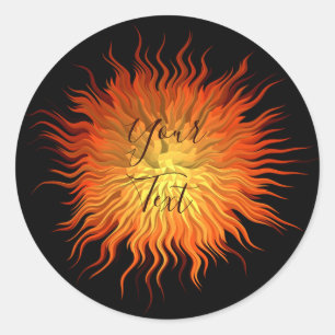abstract geometric poligonal texture classic round sticker