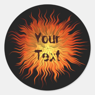 abstract geometric poligonal texture classic round sticker